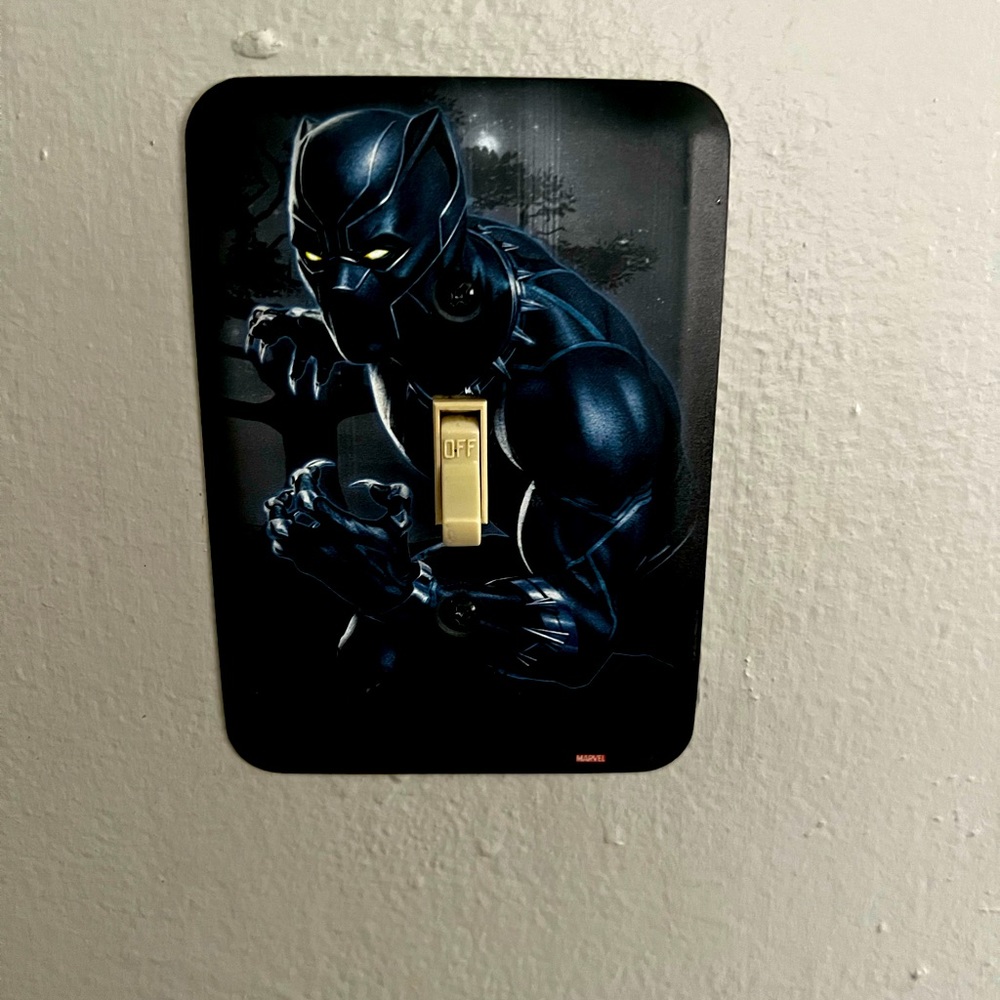 Black Panther light switch cover